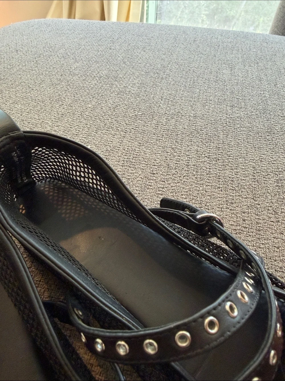 & Other Stories mesh ballerina pumps in black